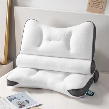 Ортопедическая хлопковая подушка с эффектом памяти 40x60 см, медленный отскок, Мягкие спальные подушки с эффектом памяти, эргономичная форма, расслабляющая шейку матки Для взрослых