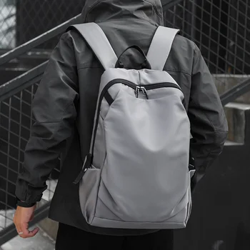Повседневный мужской рюкзак с USB, простая и модная наплечная дорожная сумка большой емкости для компьютерной школы