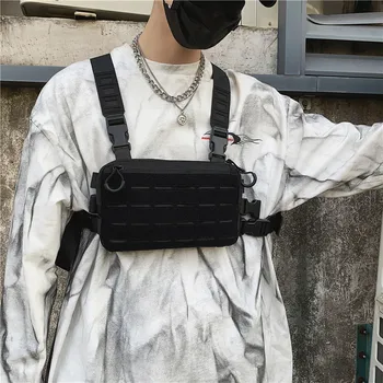 Открытый тактический жилет SEMALAYA Molle На груди, противоугонная сумка Kanye, уличная сумка в стиле хип-хоп, сумка для прыжков на дискотеке