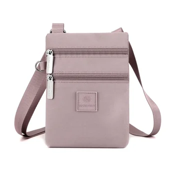 Маленькая женская сумка через плечо, женский кошелек, сумка для мобильного телефона, мини-сумка через плечо, нейлоновая женская сумка-мессенджер