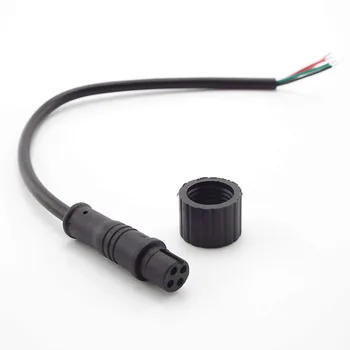 20 см 2/3/4-Контактный сердечник IP65 постоянного тока водонепроницаемый разъем-розетка кабель Медный Провод Штекер для светодиодных лент Jack 3A для ремонта автомобилей diy