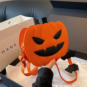 Роскошная дизайнерская сумка 2024, сумка с тыквой на Хэллоуин, милая сумка-тоут в стиле харадзюку подмышками, женские сумки через плечо, кошельки, сумки Bagutte