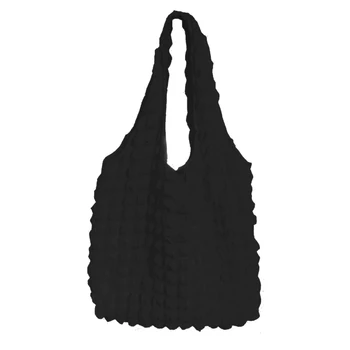 Милые плиссированные женские сумки через плечо большой емкости, женский жилет, сумка подмышками, портативные сумки Bento для девочек