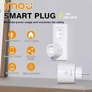 IMOU Smart Plug CE1 Розетка 10A Мощность Пульт дистанционного управления бытовой техникой Голосовое управление Alexa Google Assistant Адаптер 220-240 В