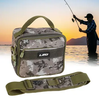 Сумка для рыболовных снастей Luya, маленькая квадратная сумка, рюкзак для рыболовных снастей, Камуфляжная Зеленая Цифровая катушка, Упаковка для хранения рыболовных принадлежностей.