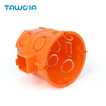 Стандартная Настенная Круглая Монтажная Коробка TAWOIA EU 3 упаковки Оранжевая Задняя Коробка Внутренняя Кассетная Монтажная Коробка Для Выключателя И Розетки