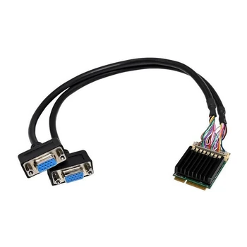 Мини Портативная 2D Видеокарта Приложение для встраивания изображений Видеокарта PCIE К Двухпортовому VGA Embedded Image SM750