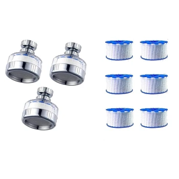 3 пакета Фильтр для воды для раковины Faucetz Фильтр для крана Серебряный Очиститель ABS Фильтрация кухонного крана для ванных комнат